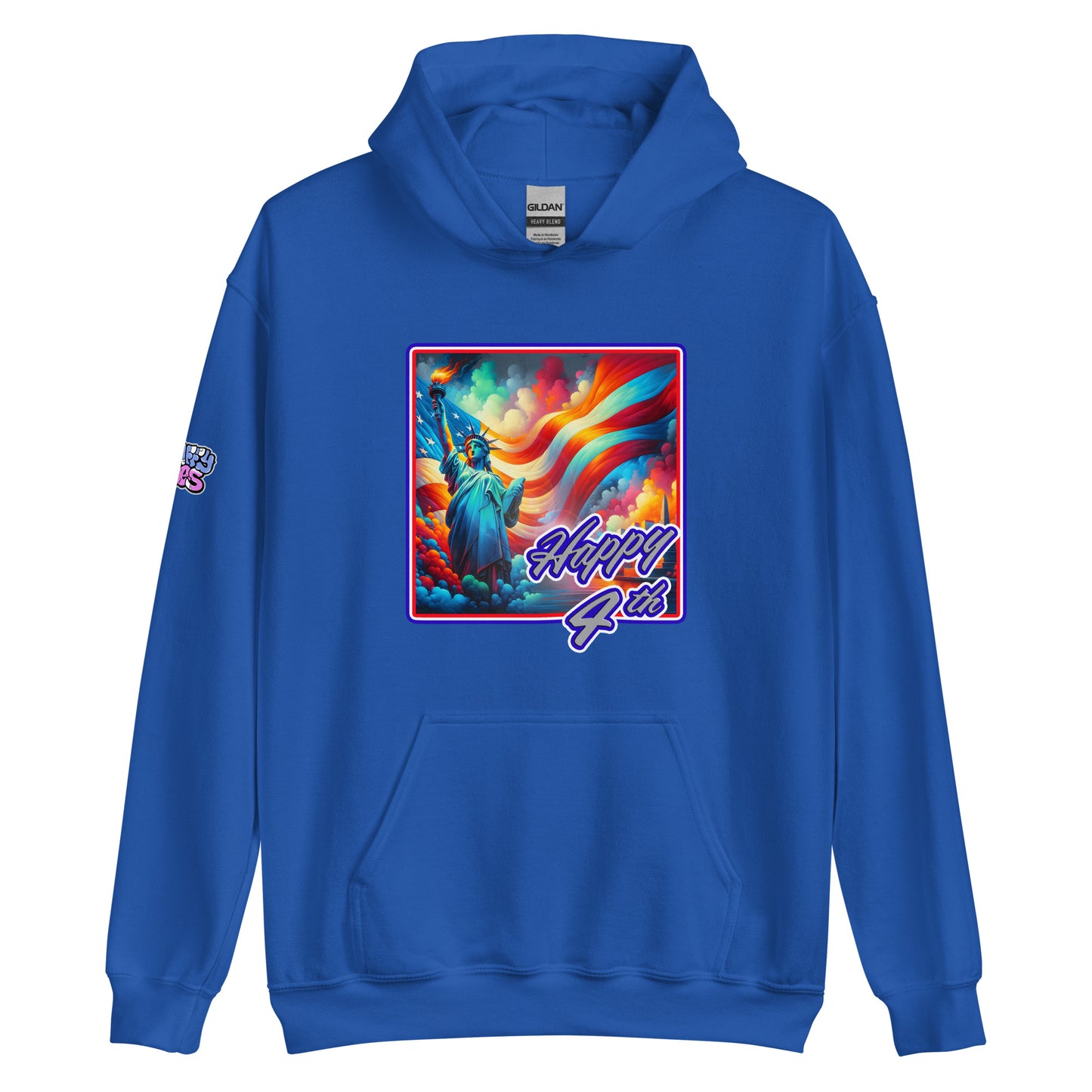 Graffytees Happy 4th of July Unisex Hoodie