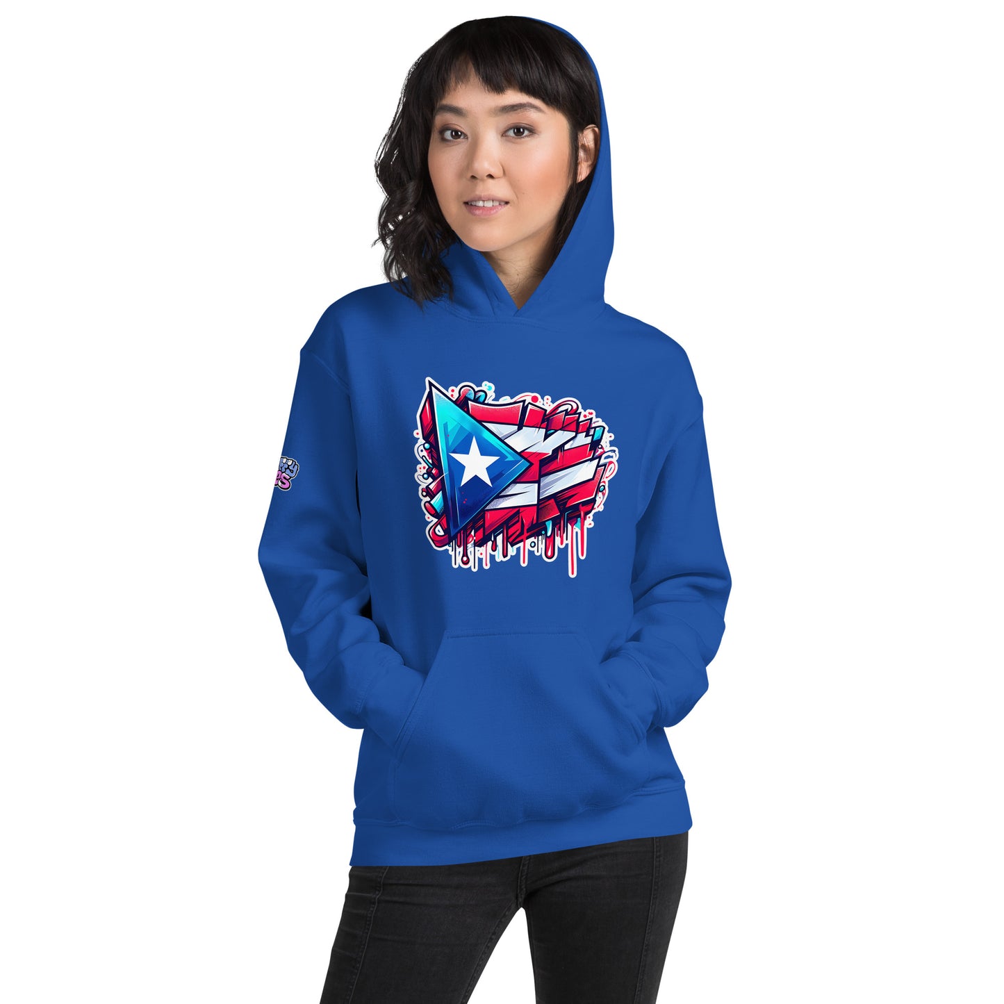Graffytees graffiti Puerto Rican Flag Unisex Hoodie