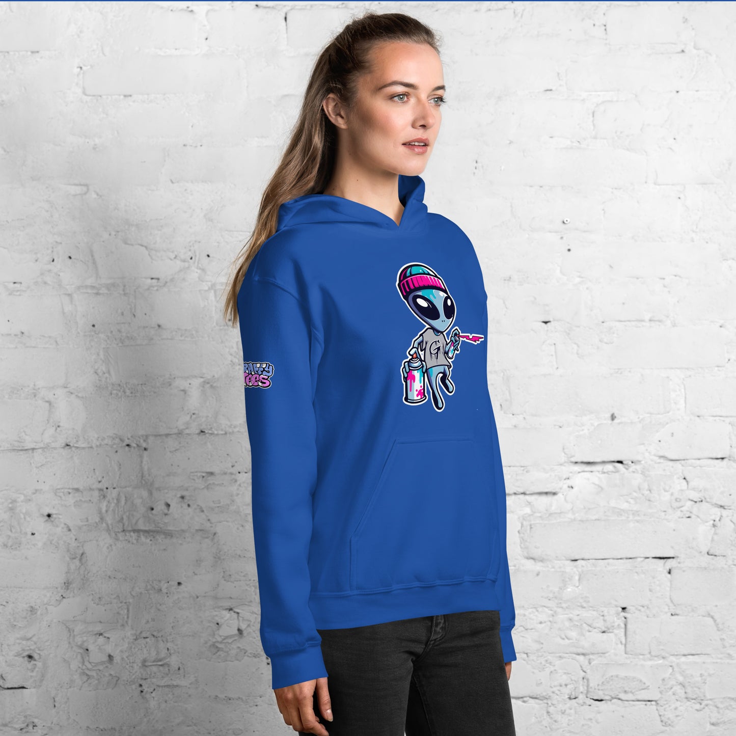 GraffyTees Artful Aliens Mascot Unisex Hoodie