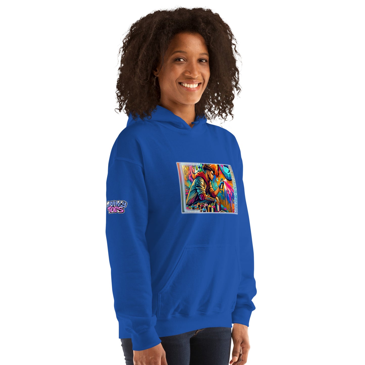 GraffyTees Vandal Artist Creating a Mural Unisex Hoodie