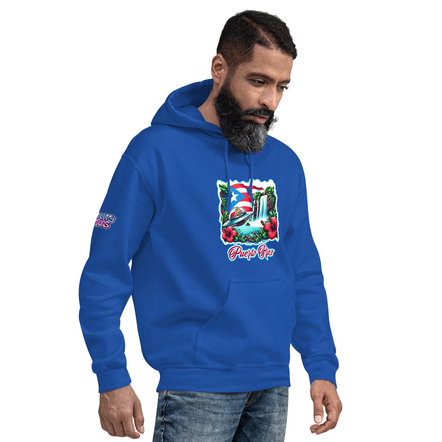 Graffytees Puerto Rico Coqui in UFO Unisex Hoodie