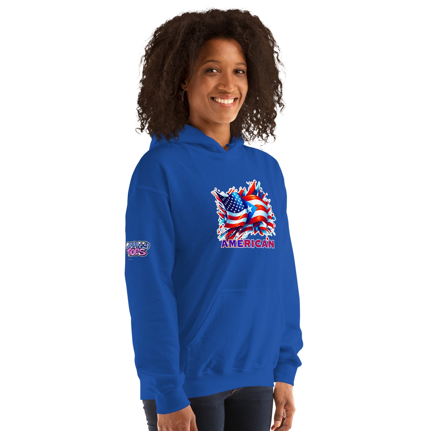 Graffytees AME-RICAN graffiti flags US-PR Unisex Hoodie