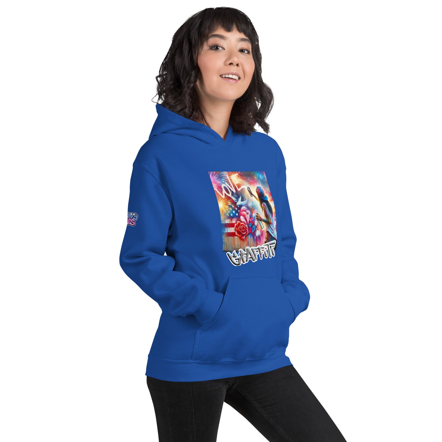 Graffytees Lady Vandal Love Message Unisex Hoodie