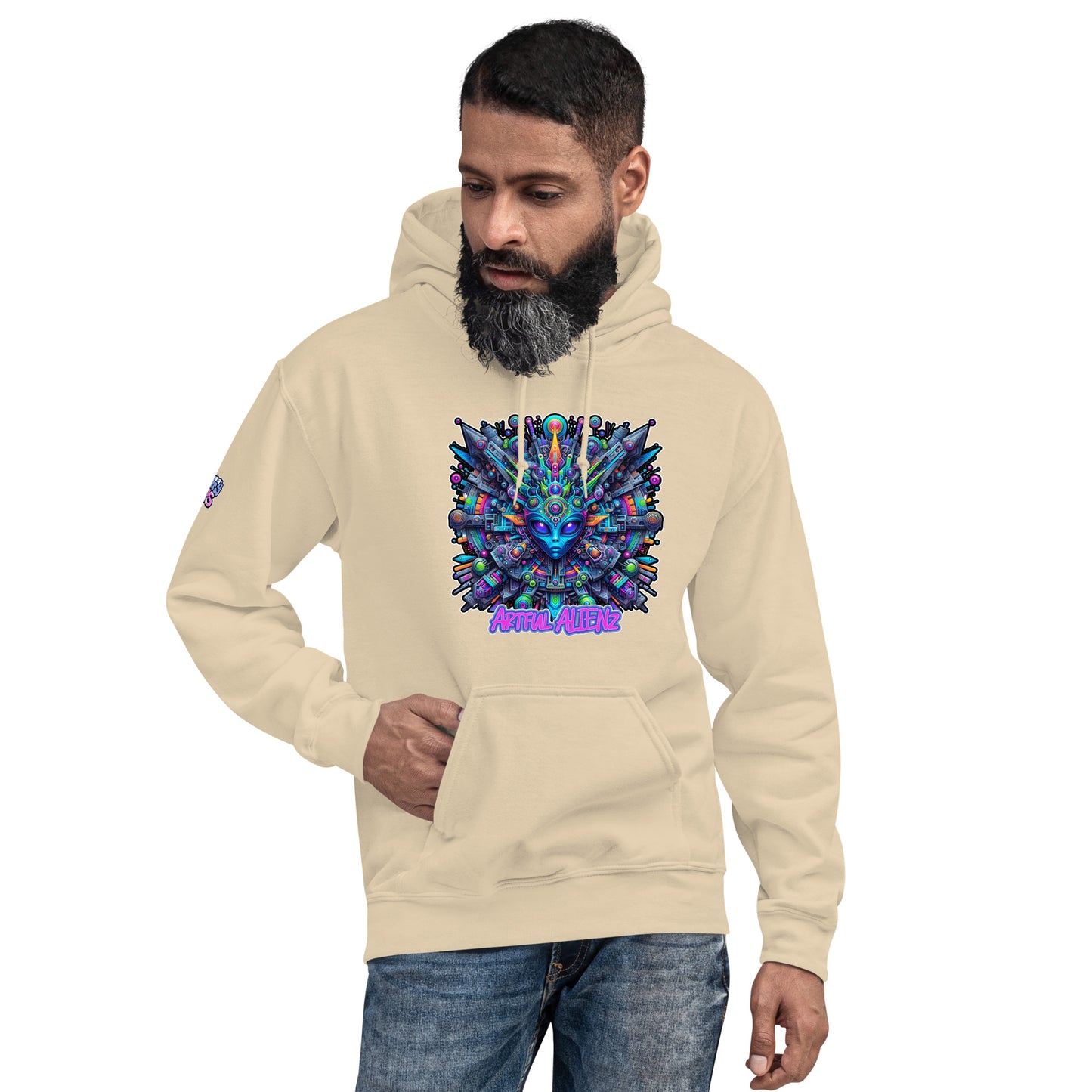 Graffiti Artful Alienz Purp Unisex Hoodie