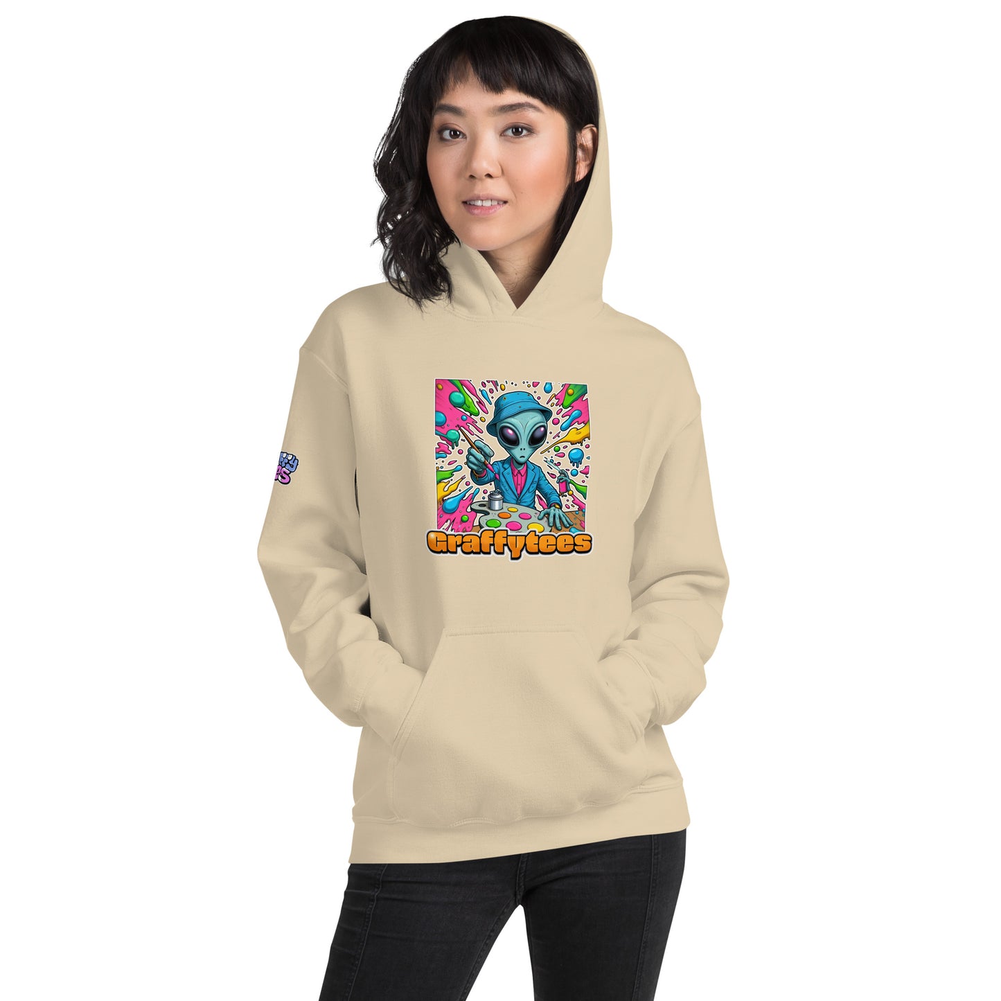 GraffyTees Alien Painter W bucket hat Unisex Hoodie