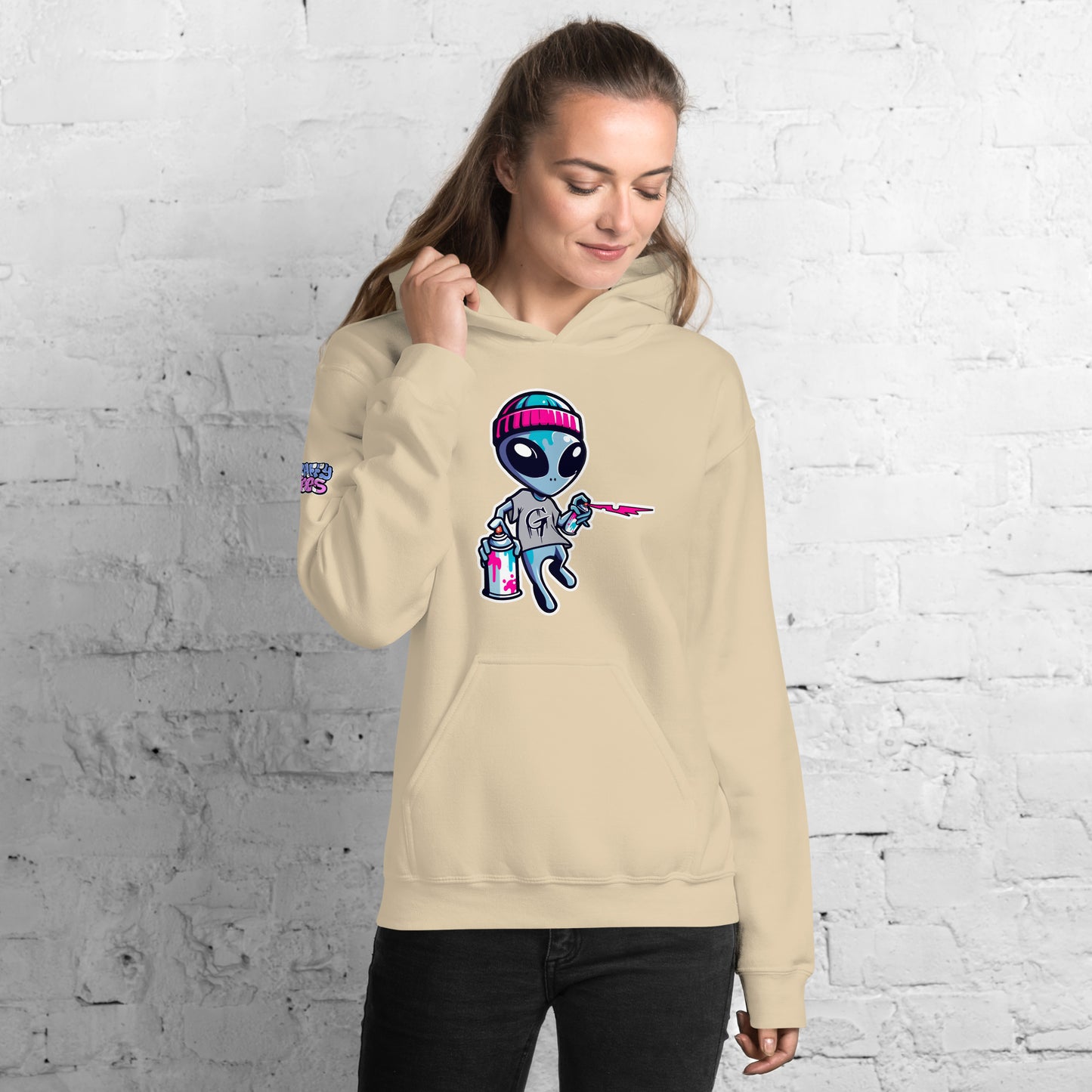 GraffyTees Artful Aliens Mascot Unisex Hoodie