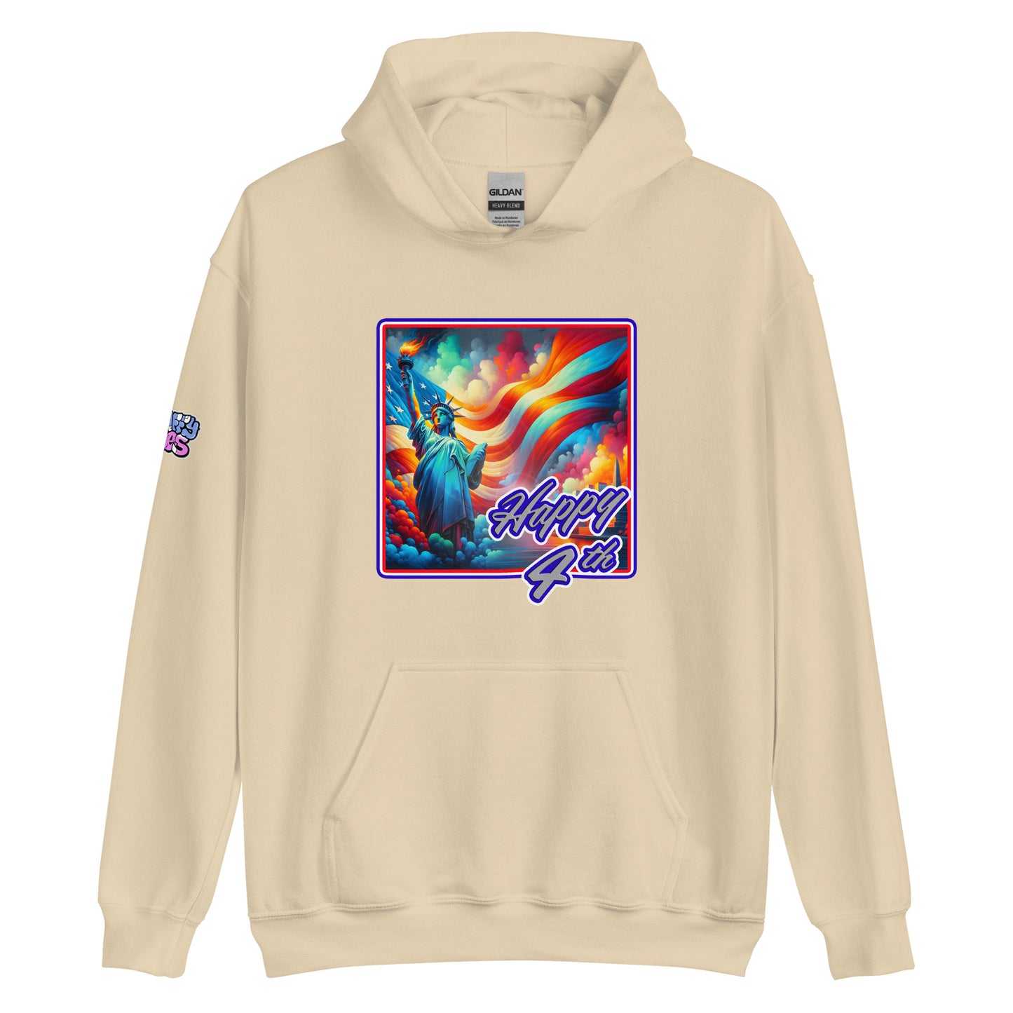 Graffytees Happy 4th of July Unisex Hoodie