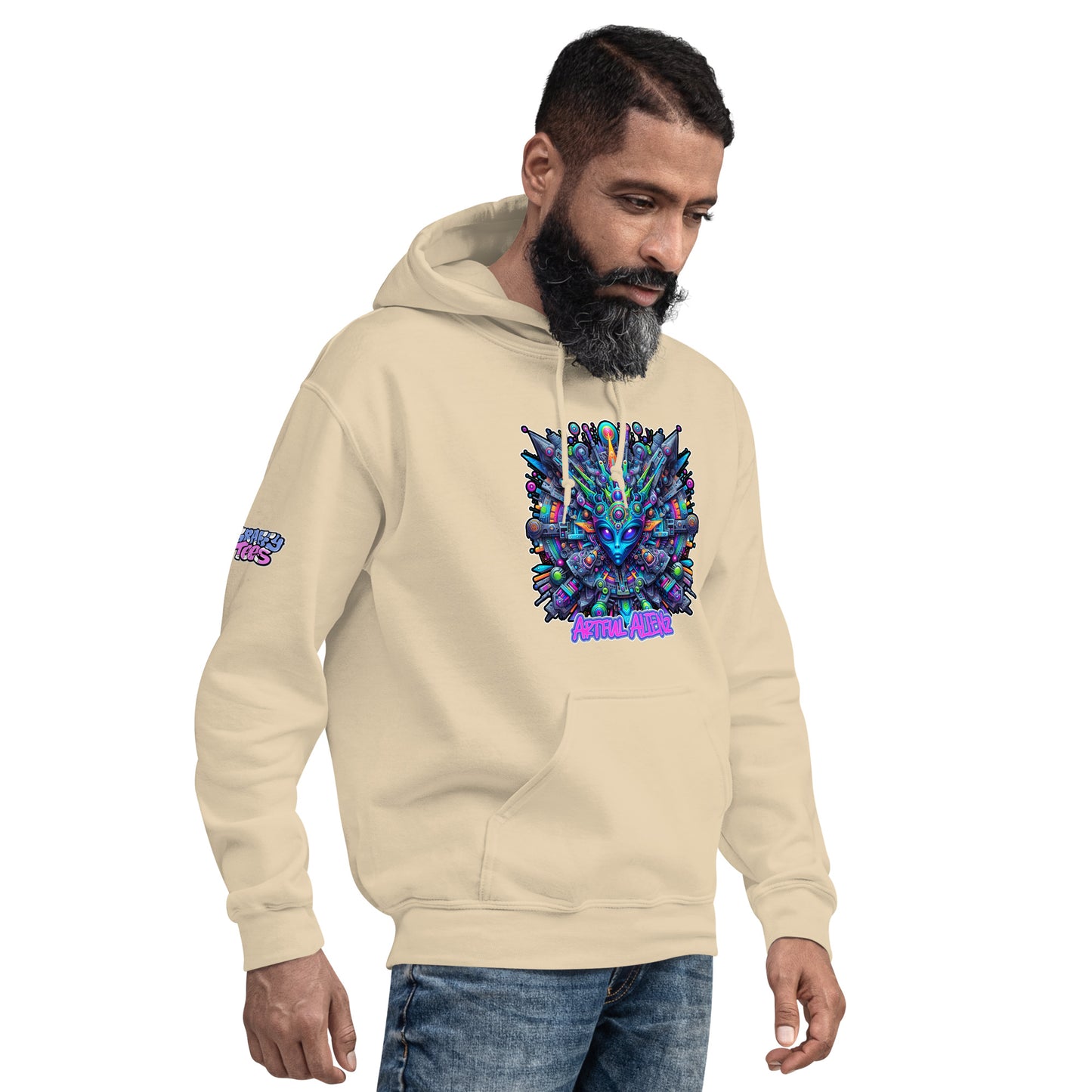 Graffiti Artful Alienz Purp Unisex Hoodie