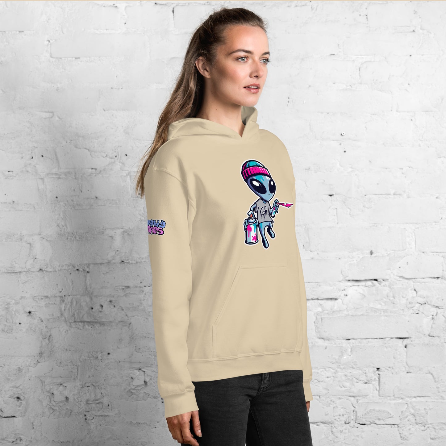 GraffyTees Artful Aliens Mascot Unisex Hoodie