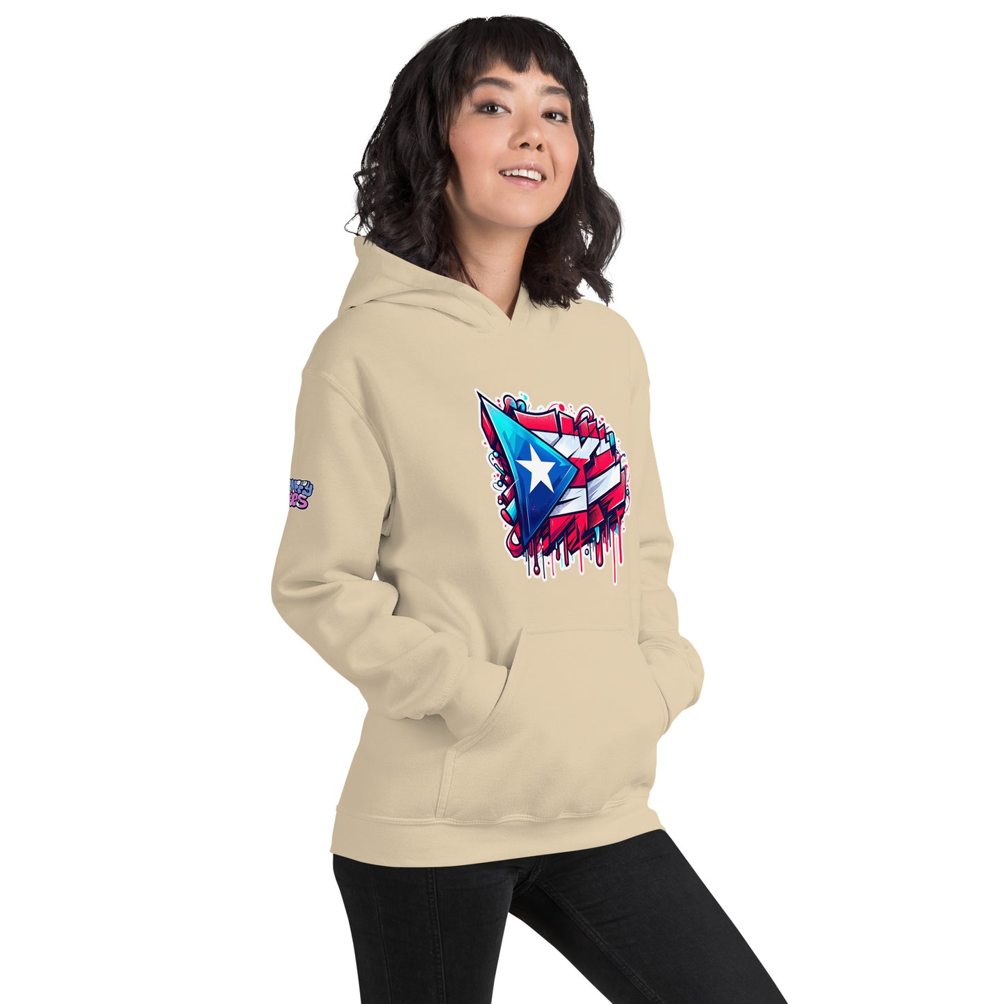 Graffytees graffiti Puerto Rican Flag Unisex Hoodie