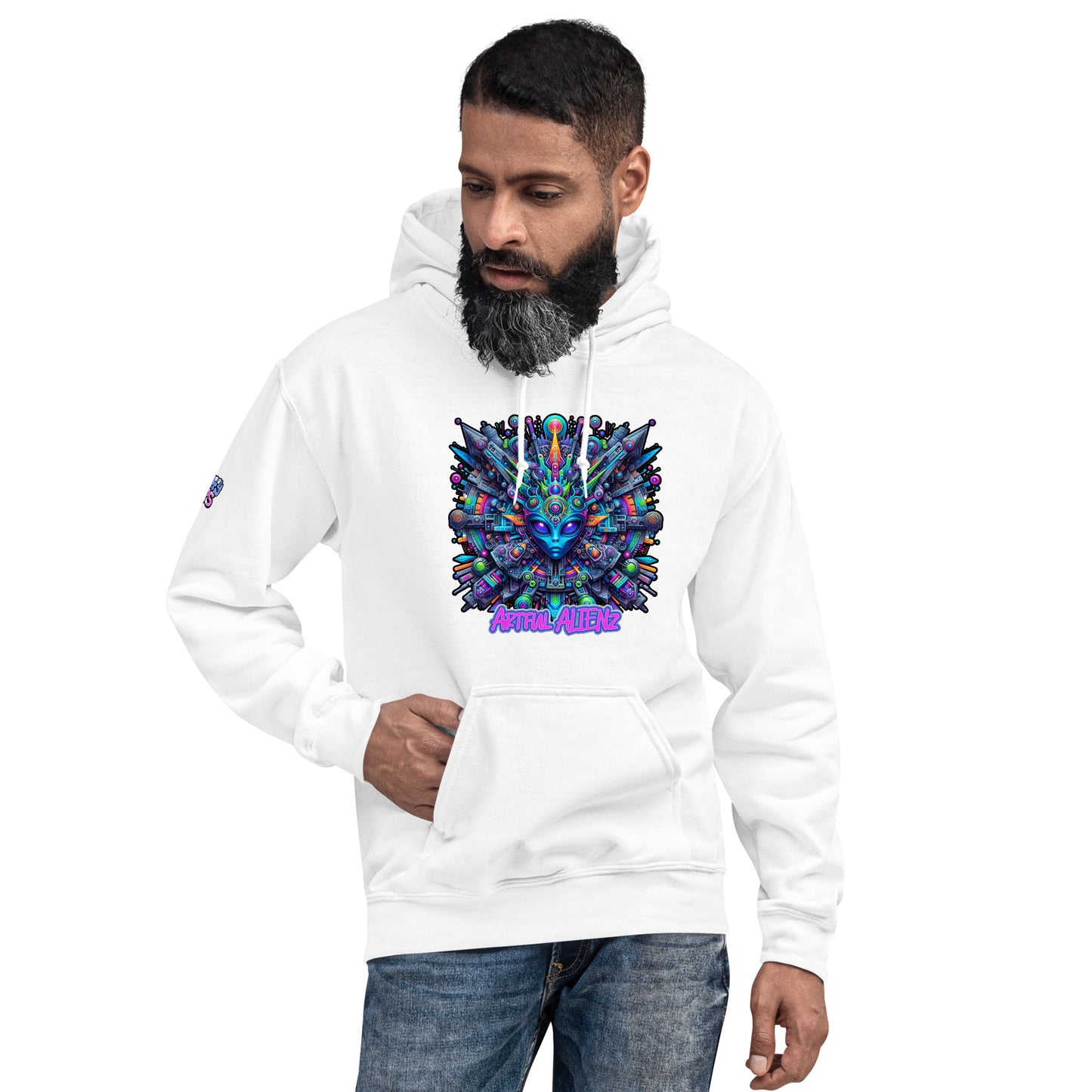 Graffiti Artful Alienz Purp Unisex Hoodie