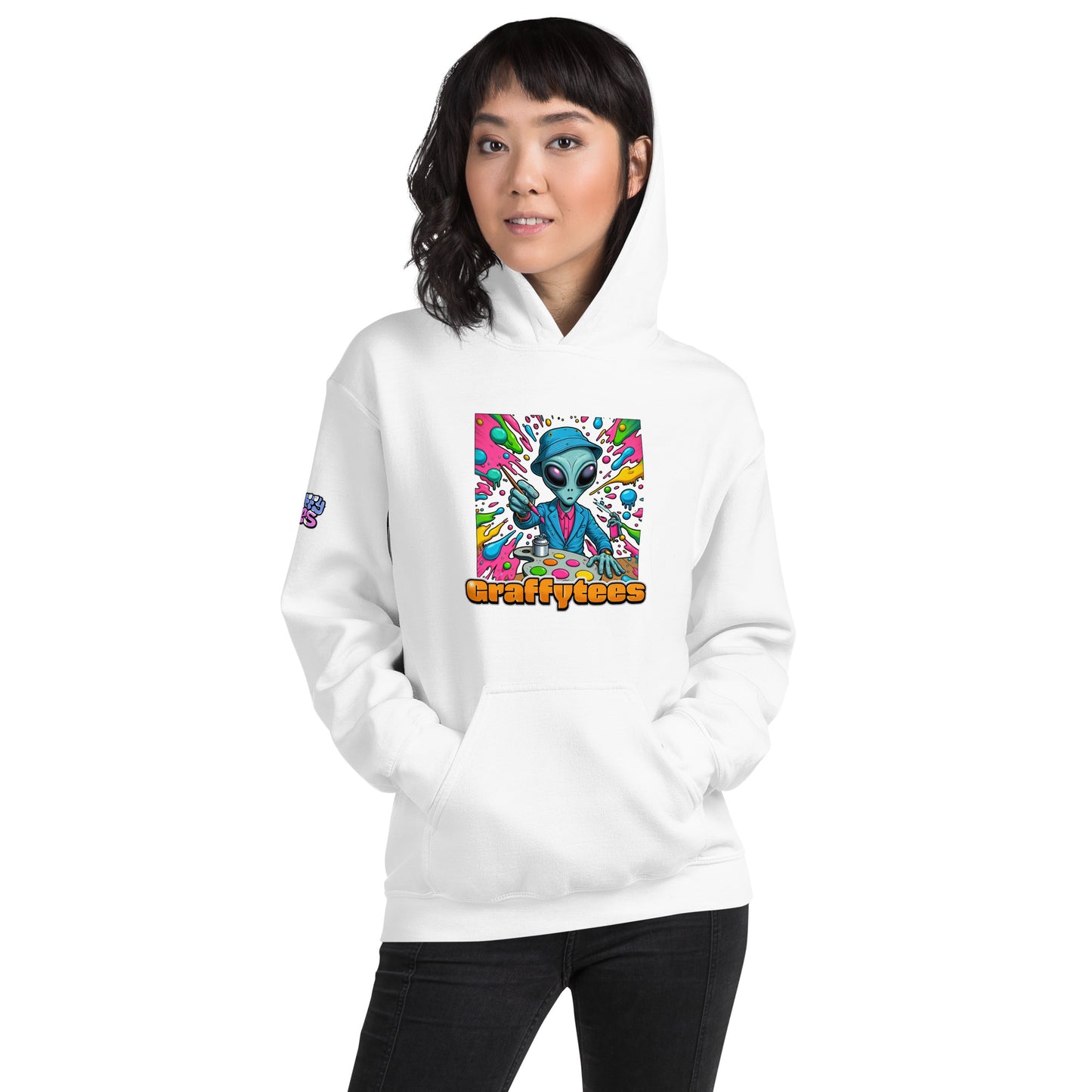 GraffyTees Alien Painter W bucket hat Unisex Hoodie