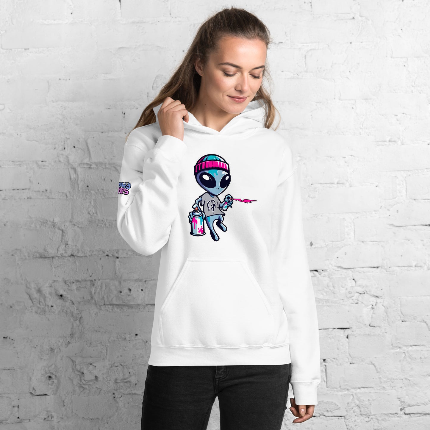 GraffyTees Artful Aliens Mascot Unisex Hoodie