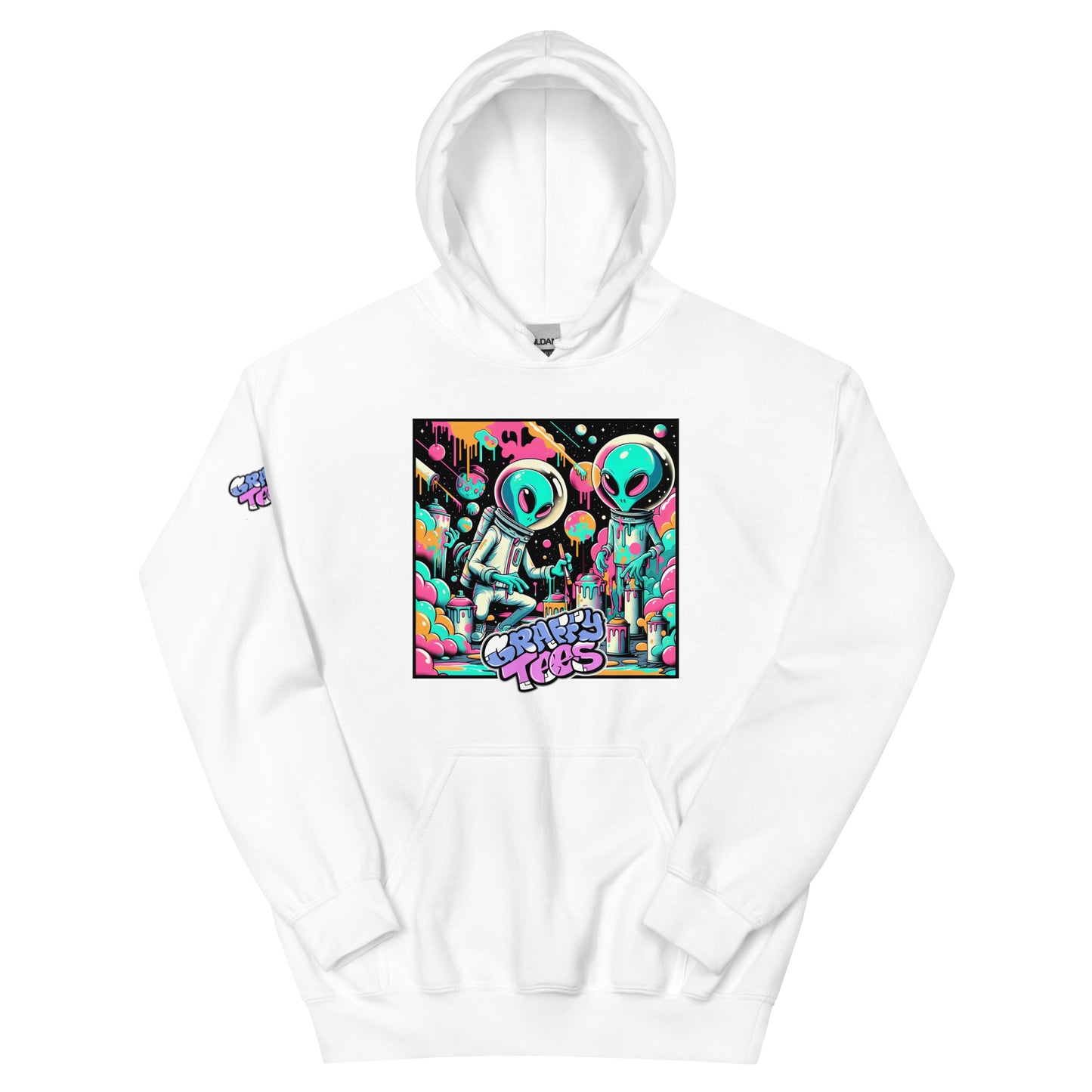 GraffyTees Aliens Painting Unisex Hoodie
