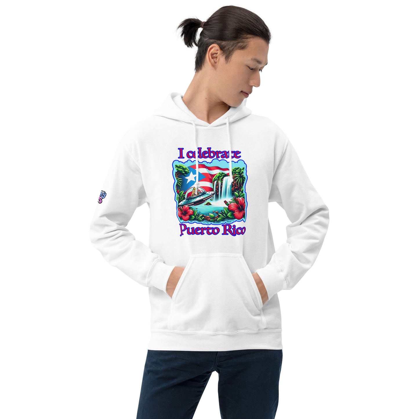 Graffytees I Celebrate Puerto Rico Unisex Hoodie
