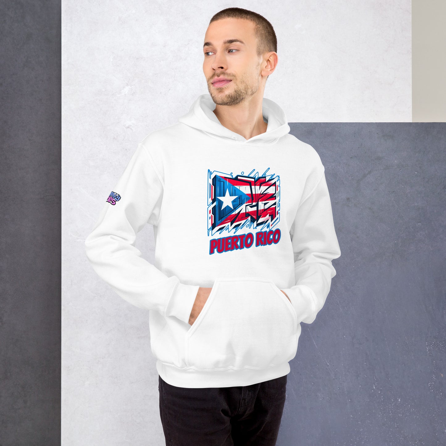 Graffytees Puerto Rico Graffiti flag Unisex Hoodie