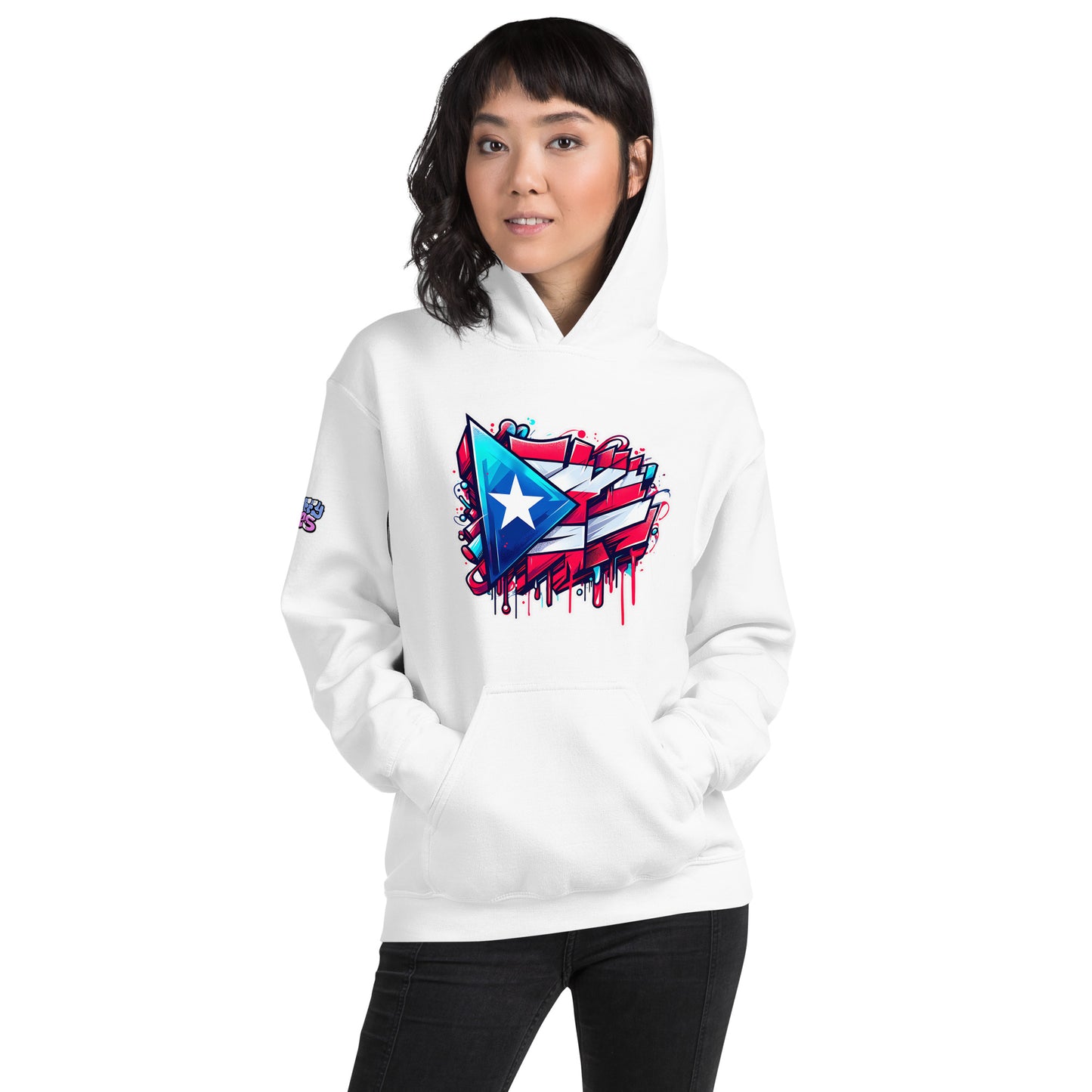 Graffytees graffiti Puerto Rican Flag Unisex Hoodie