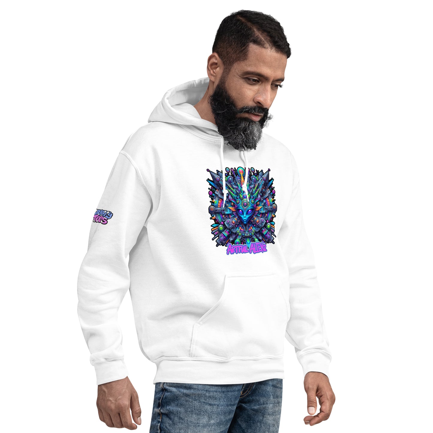 Graffiti Artful Alienz Purp Unisex Hoodie