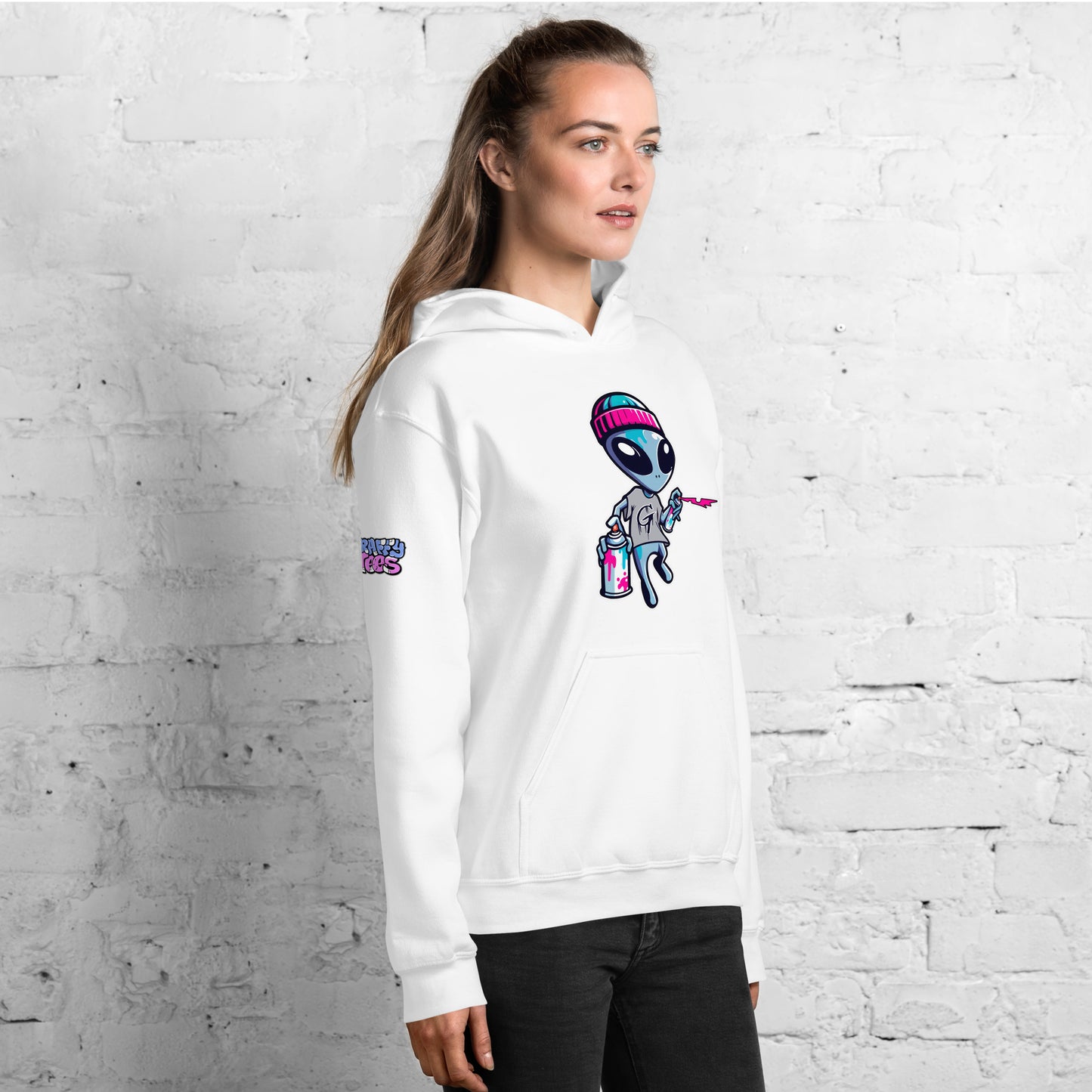 GraffyTees Artful Aliens Mascot Unisex Hoodie