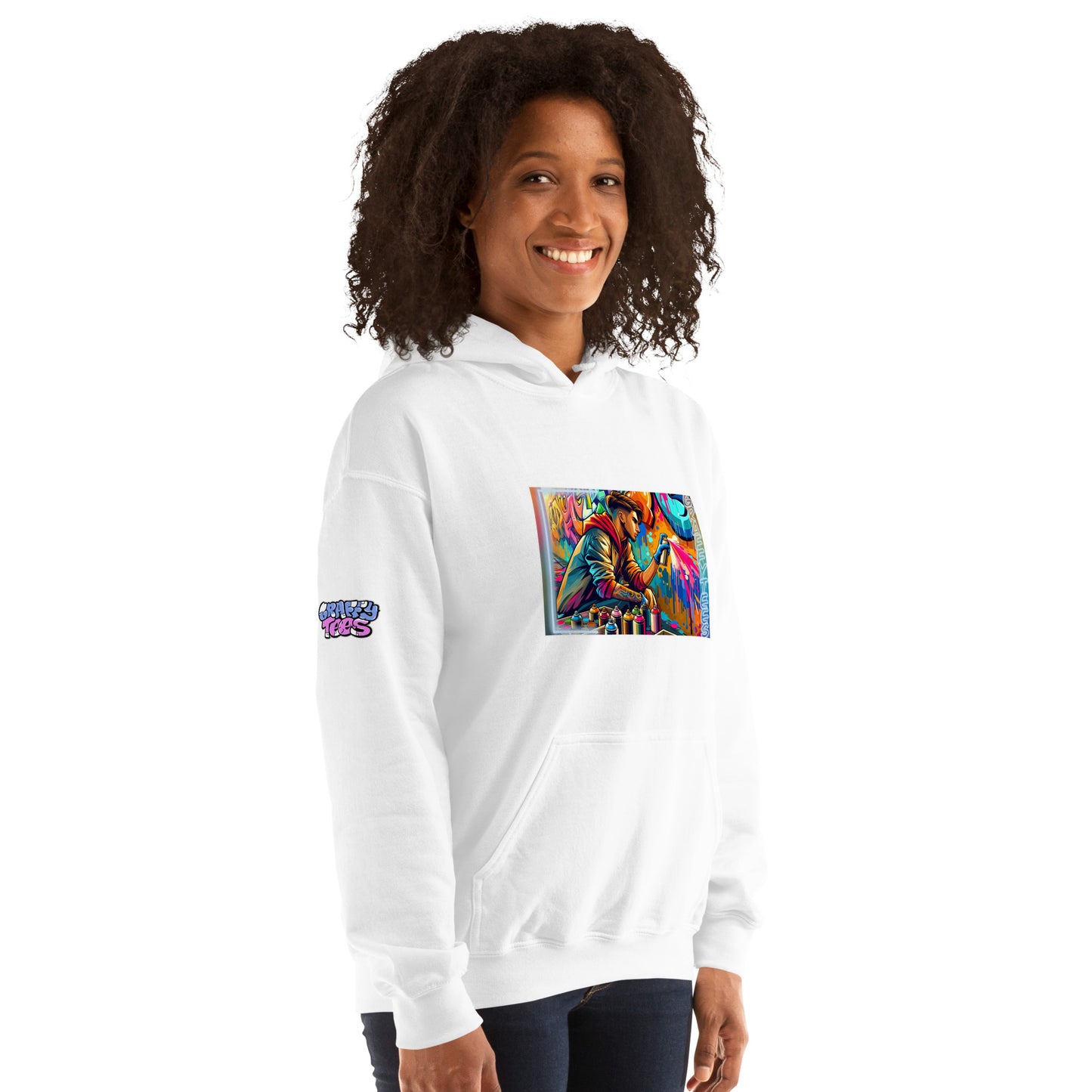 GraffyTees Vandal Artist Creating a Mural Unisex Hoodie