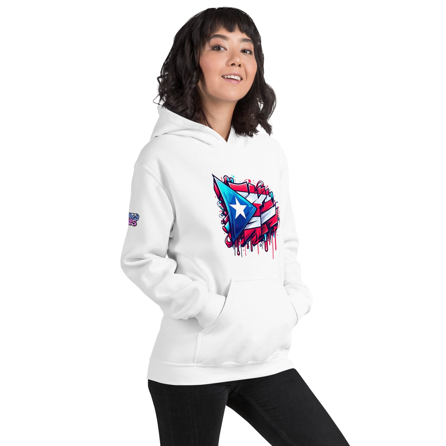 Graffytees graffiti Puerto Rican Flag Unisex Hoodie