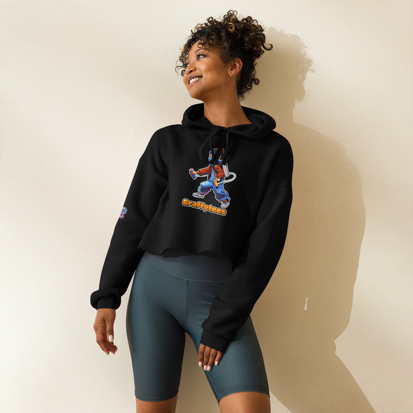 Graffiti artist Crop Hoodie
