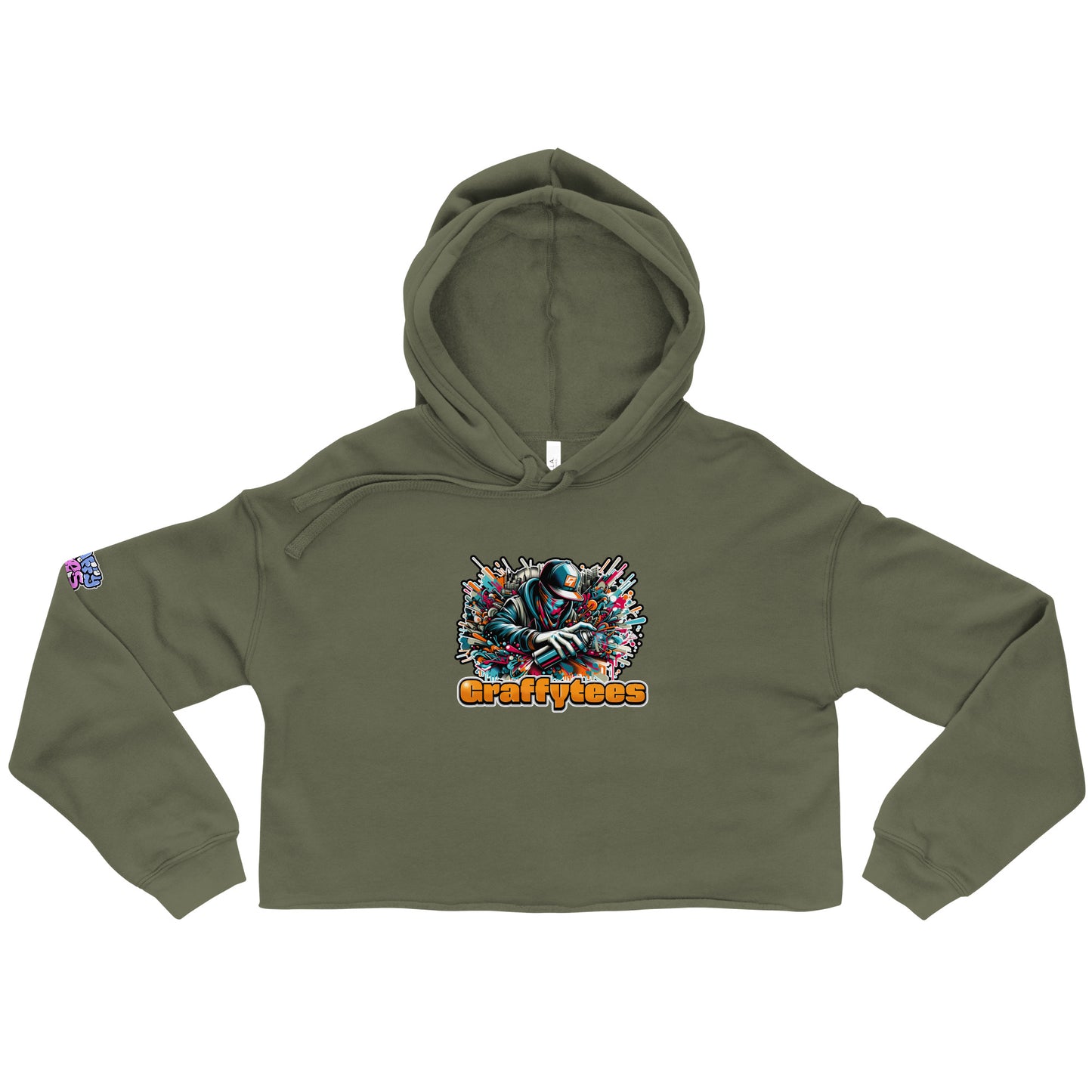 GraffyTees Graffiti Vandal Crop Hoodie