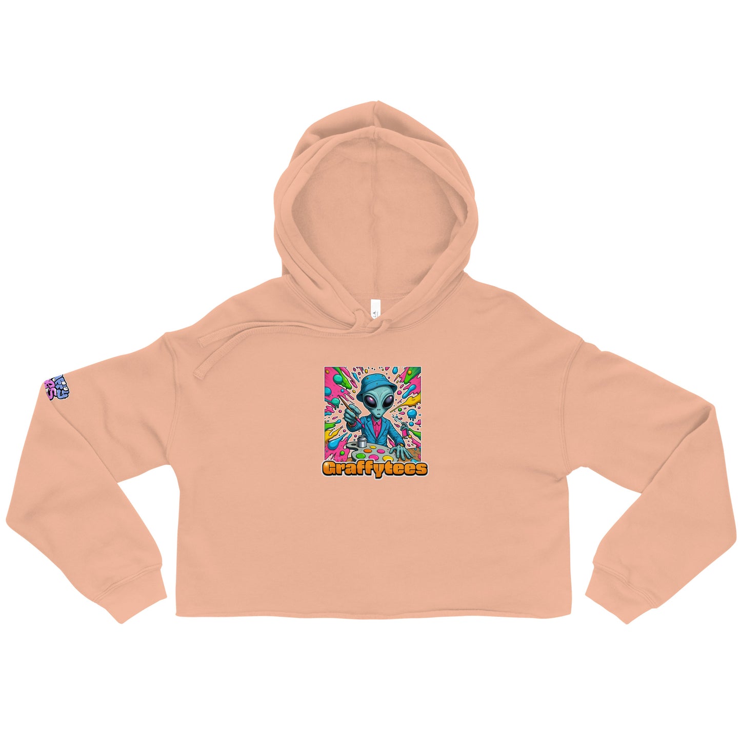 GraffyTees Alien painter W bucket hat Crop Hoodie