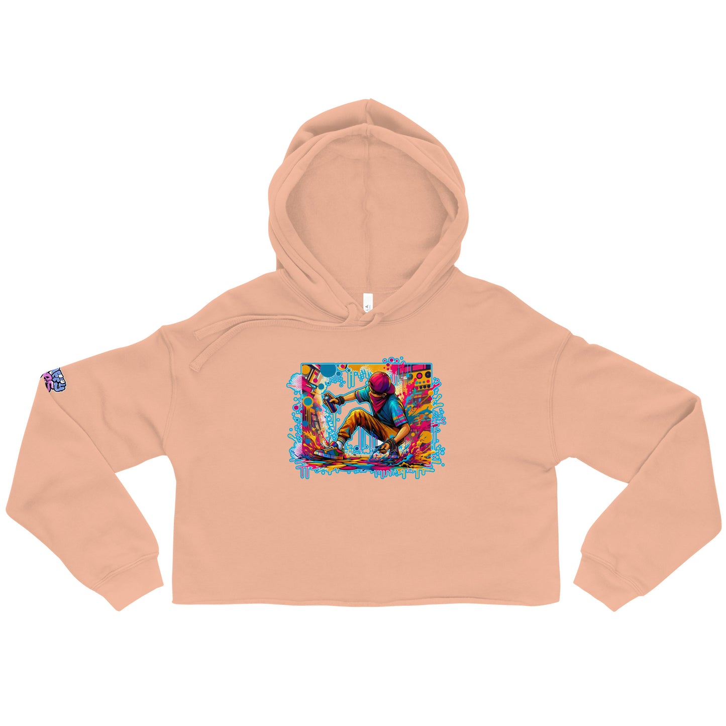 GraffyTees Vandal Artist full Color Crop Hoodie