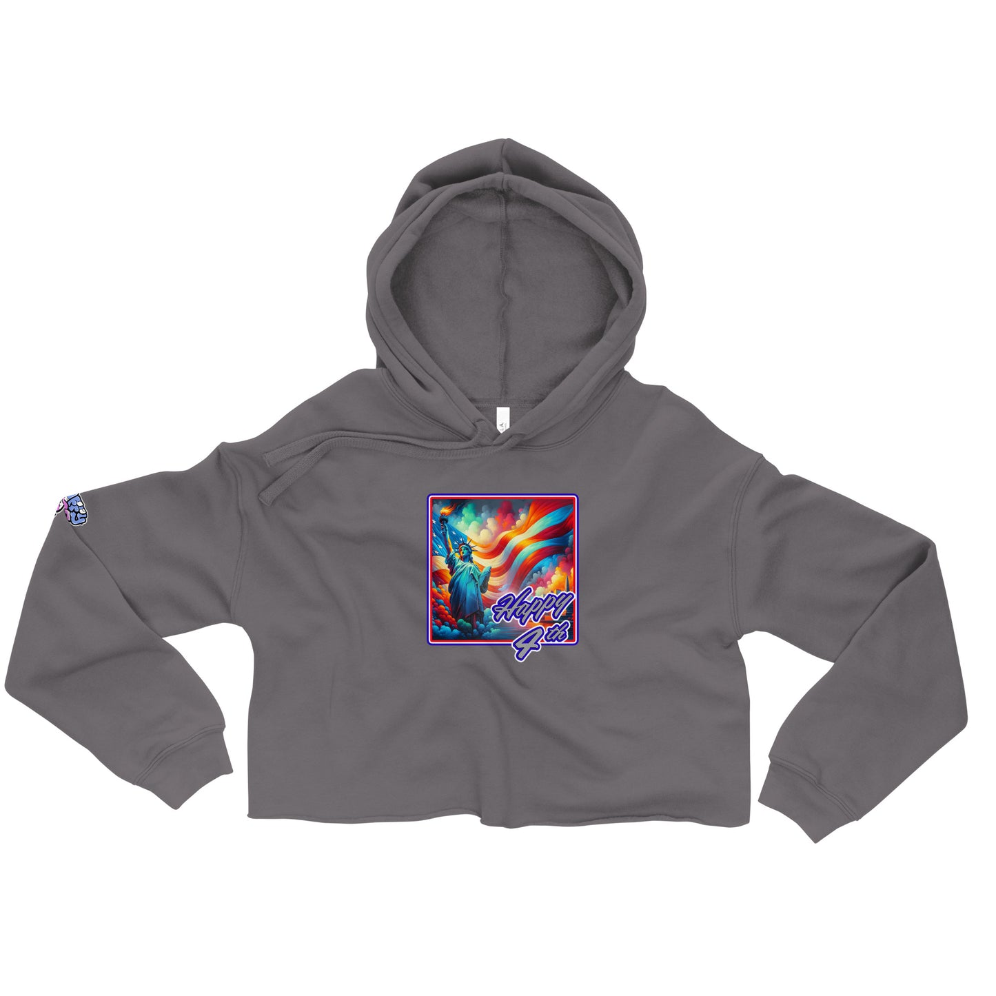 Graffytees Happy 4th of July Crop Hoodie