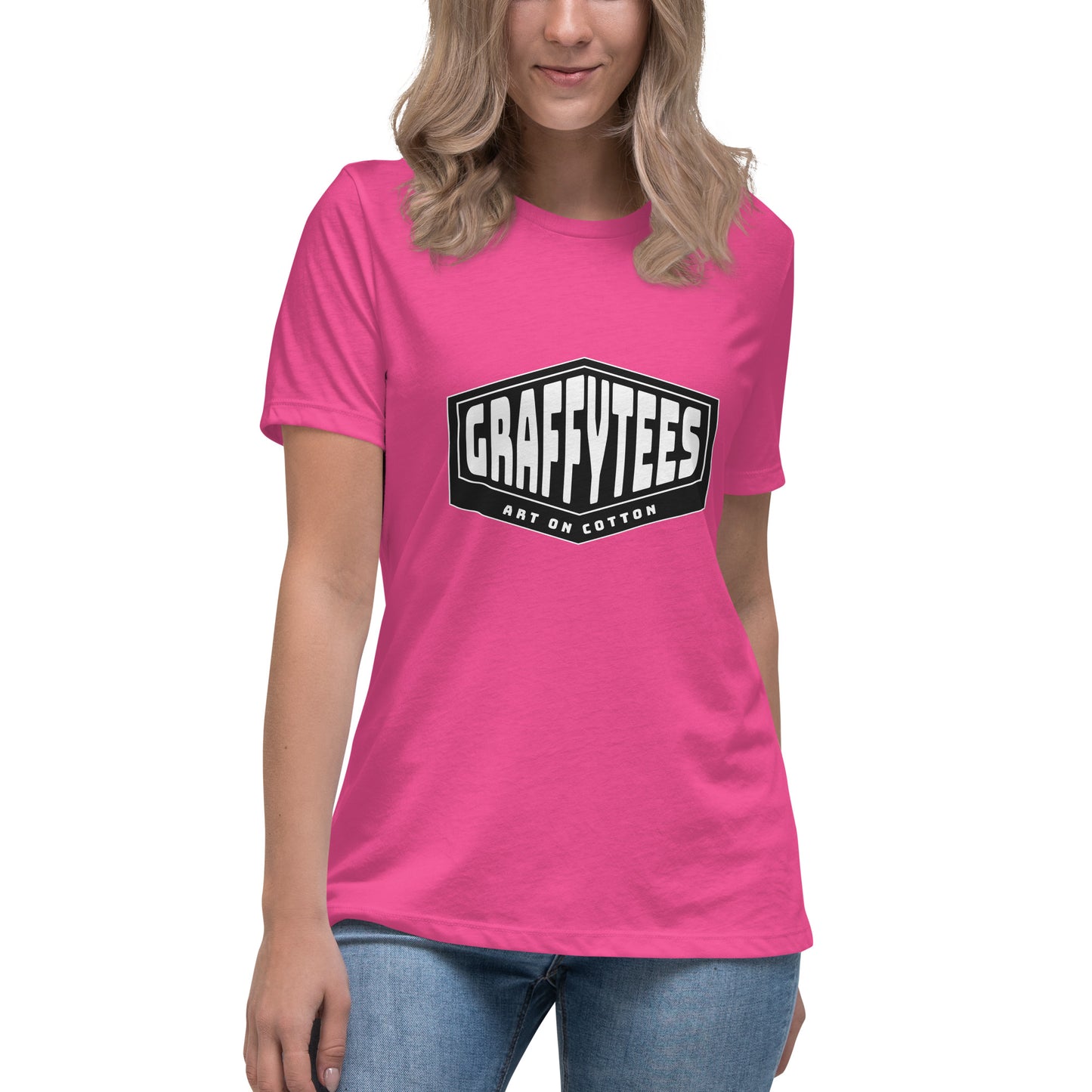 Graffytees black diamond design Women's Relaxed T-Shirt