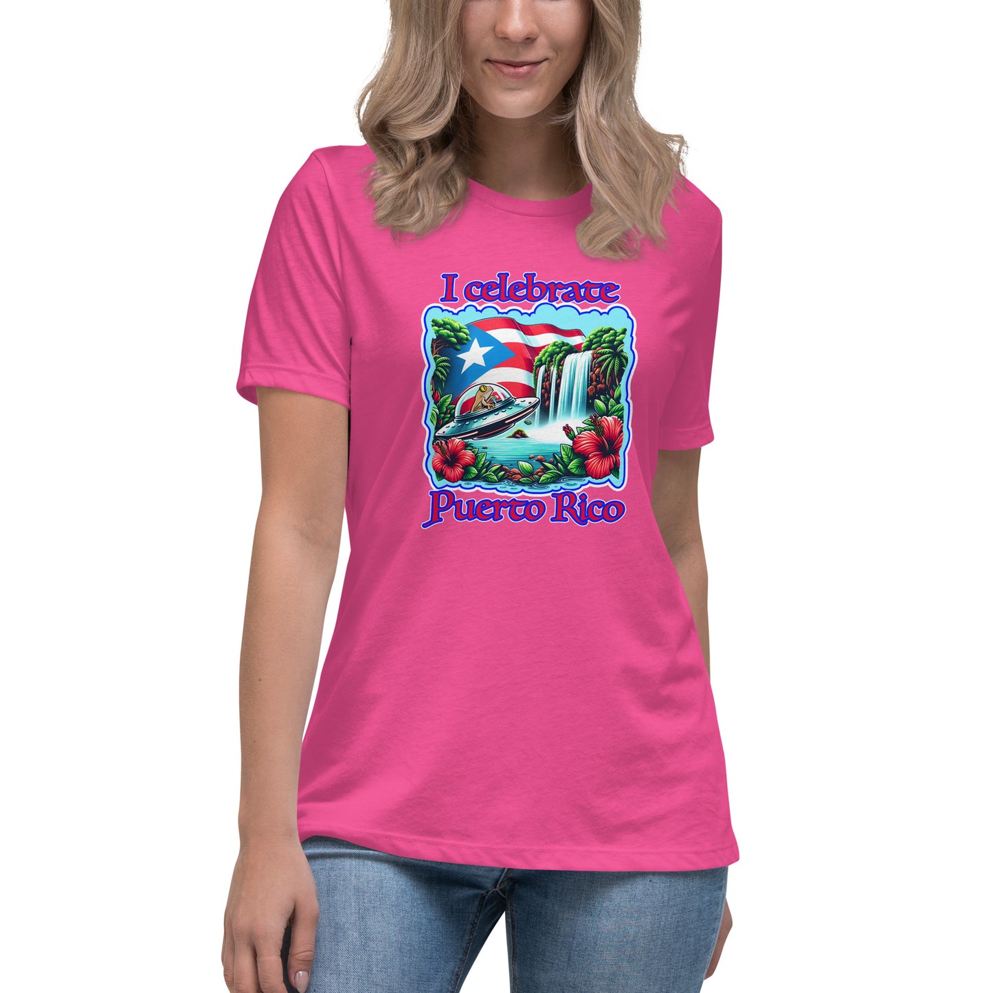 Graffytees I celebrate Puerto Rico Women's Relaxed T-Shirt