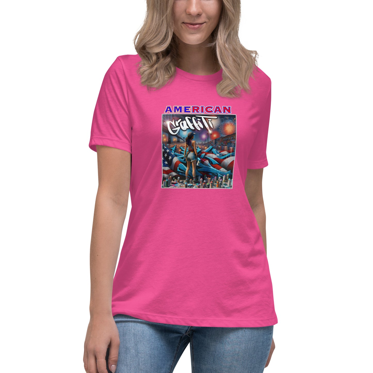 Graffytees American Graffiti Women's Relaxed T-Shirt