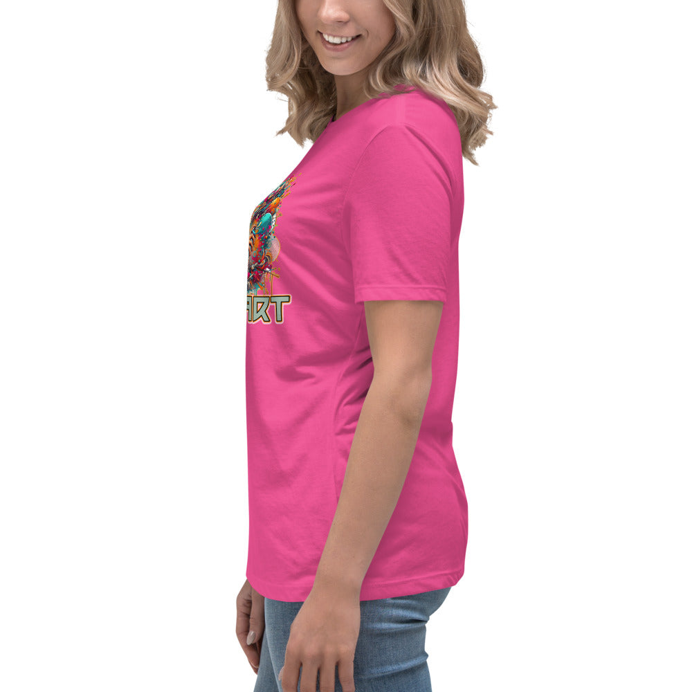 GraffyTees CRE-8 Art girl graph Artist Women's Relaxed T-Shirt