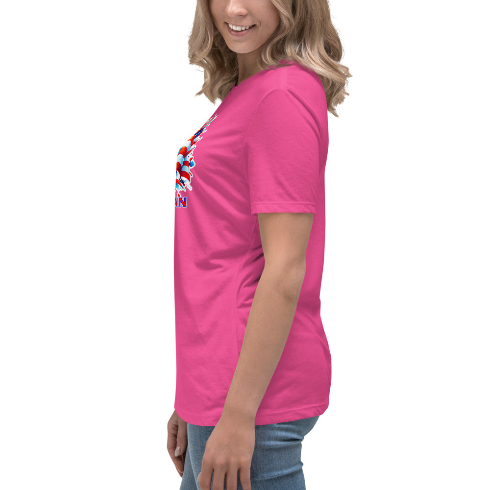 Graffytees AME-RICAN flags US-PR Women's Relaxed T-Shirt