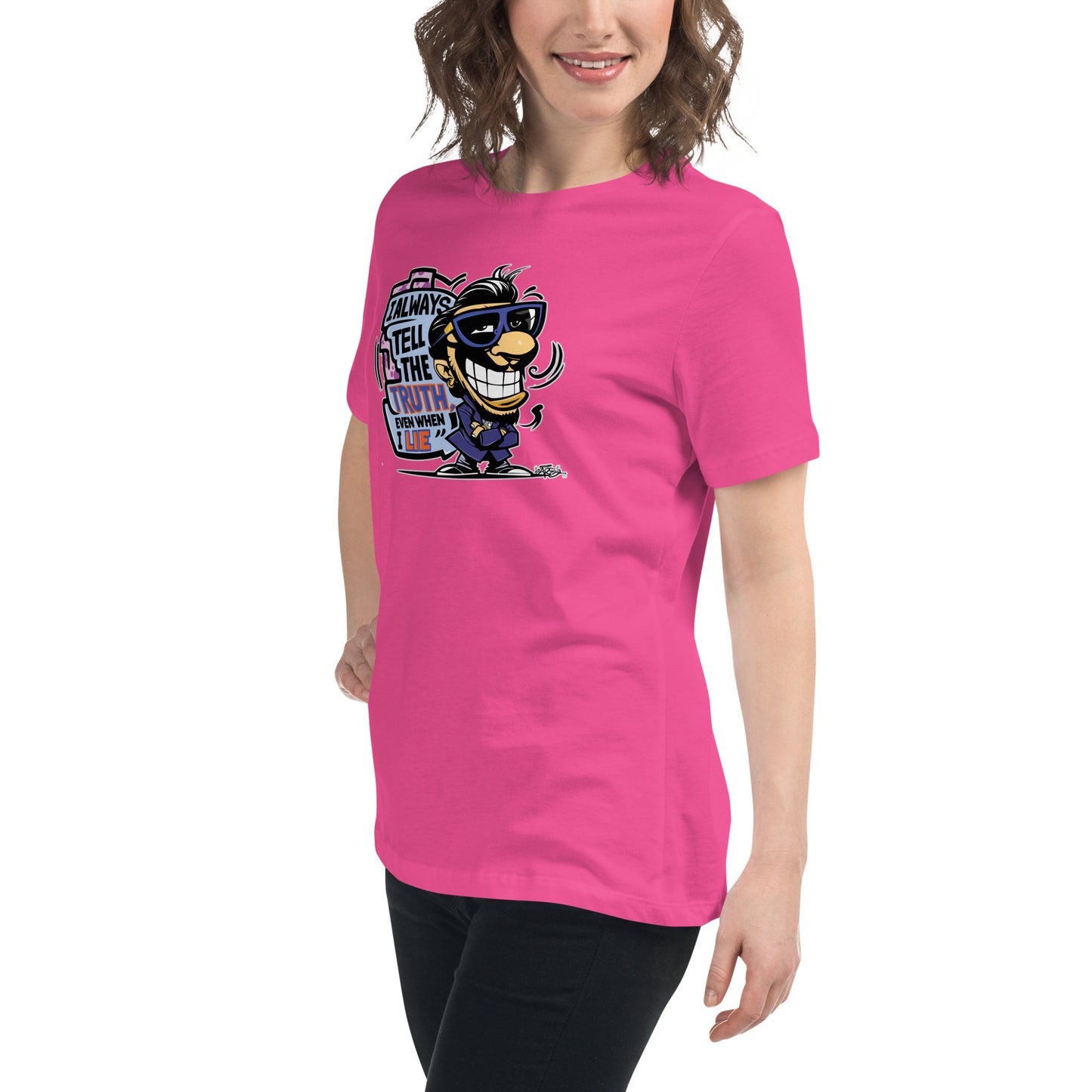 Graffytees Truth & Lies Women's Relaxed T-Shirt