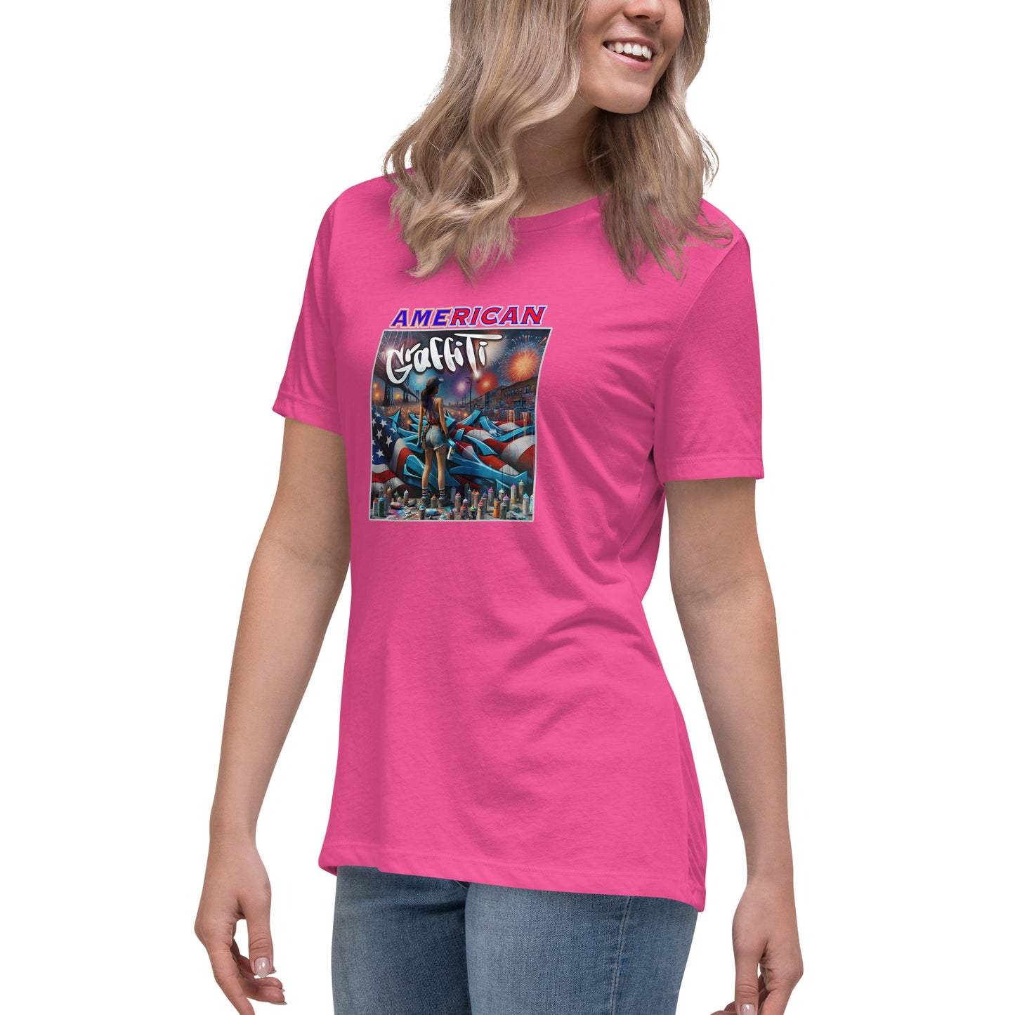 Graffytees American Graffiti Women's Relaxed T-Shirt