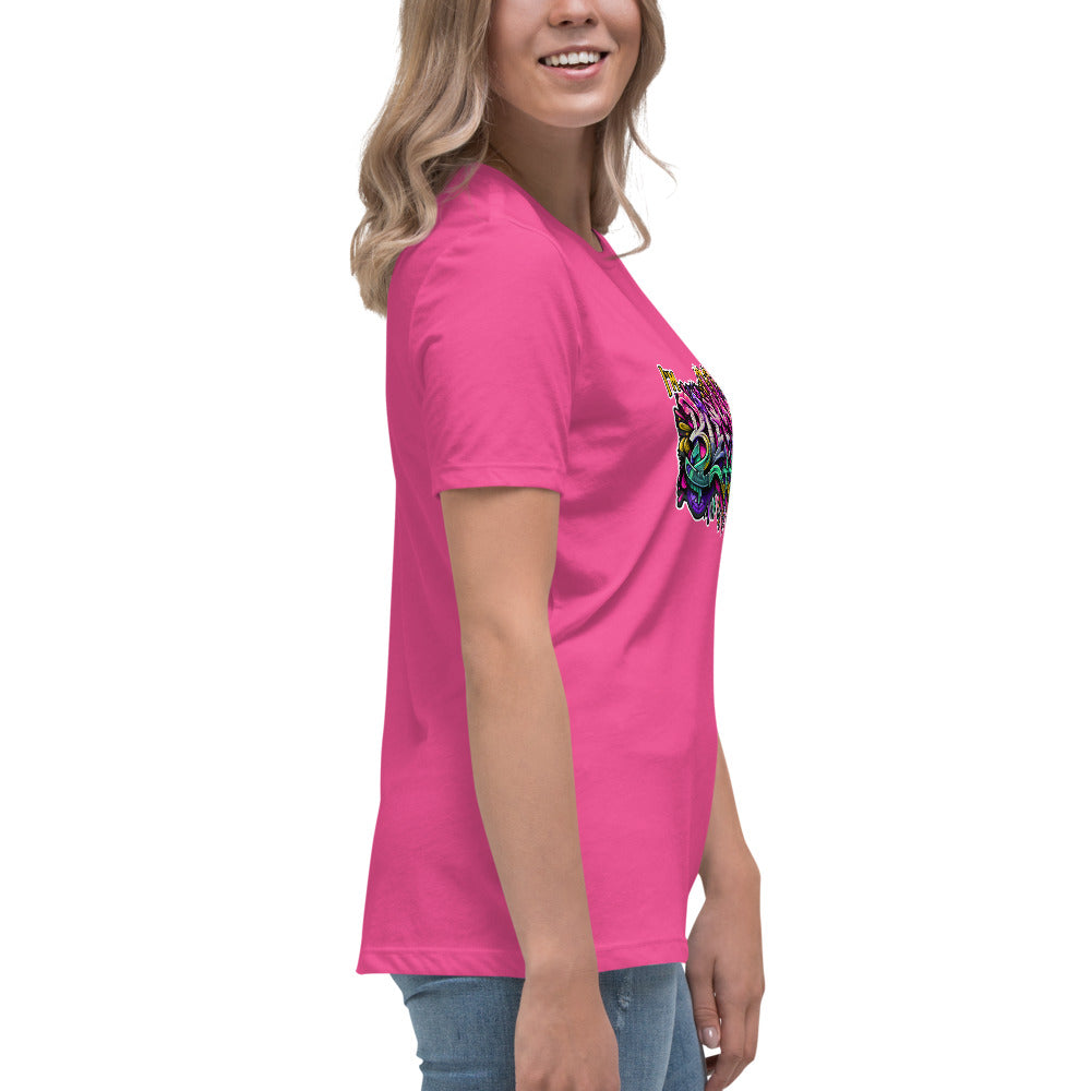 Graffytees Blessed Graffiti design Women's Relaxed T-Shirt