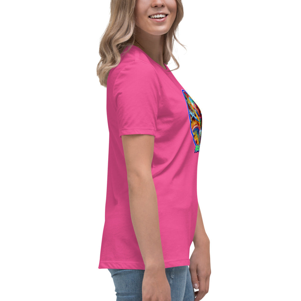 Graffytees Artful Alienz colorful graffiti design Women's Relaxed T-Shirt