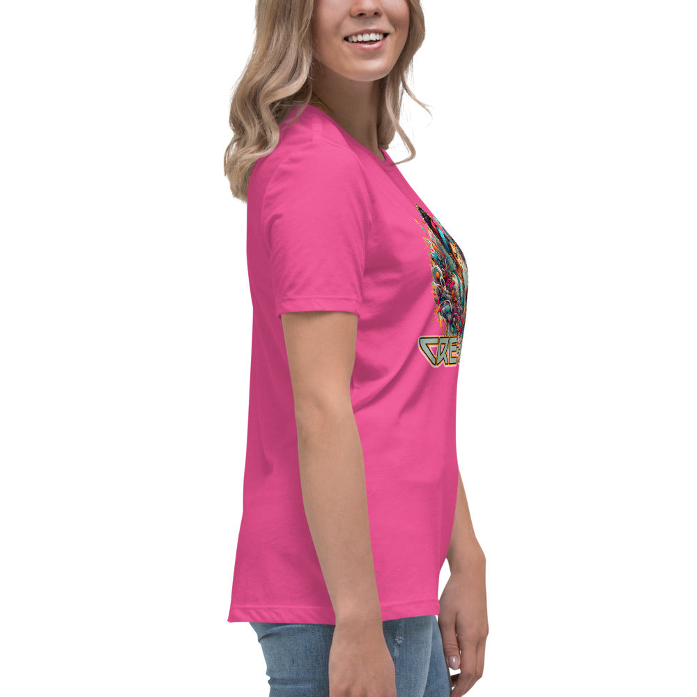 GraffyTees CRE-8 Art girl graph Artist Women's Relaxed T-Shirt