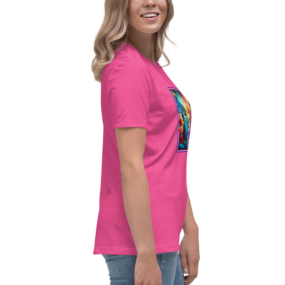 Graffytees Happy 4th of July Women's Relaxed T-Shirt