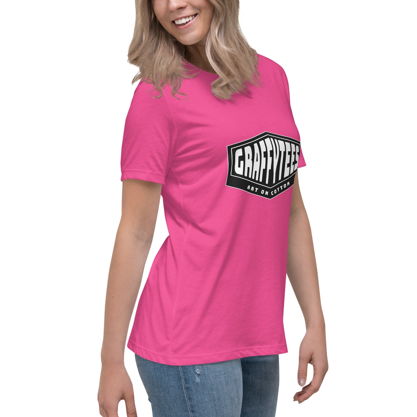 Graffytees black diamond design Women's Relaxed T-Shirt