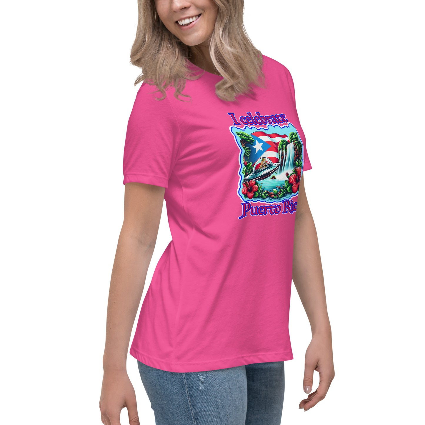 Graffytees I celebrate Puerto Rico Women's Relaxed T-Shirt