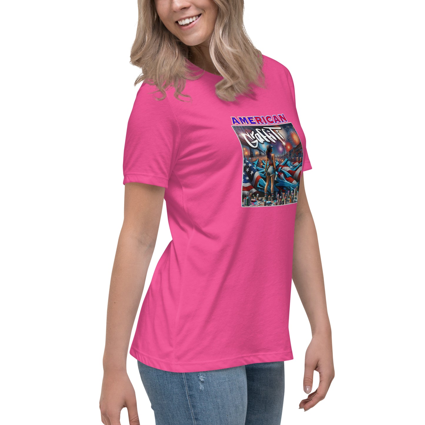 Graffytees American Graffiti Women's Relaxed T-Shirt