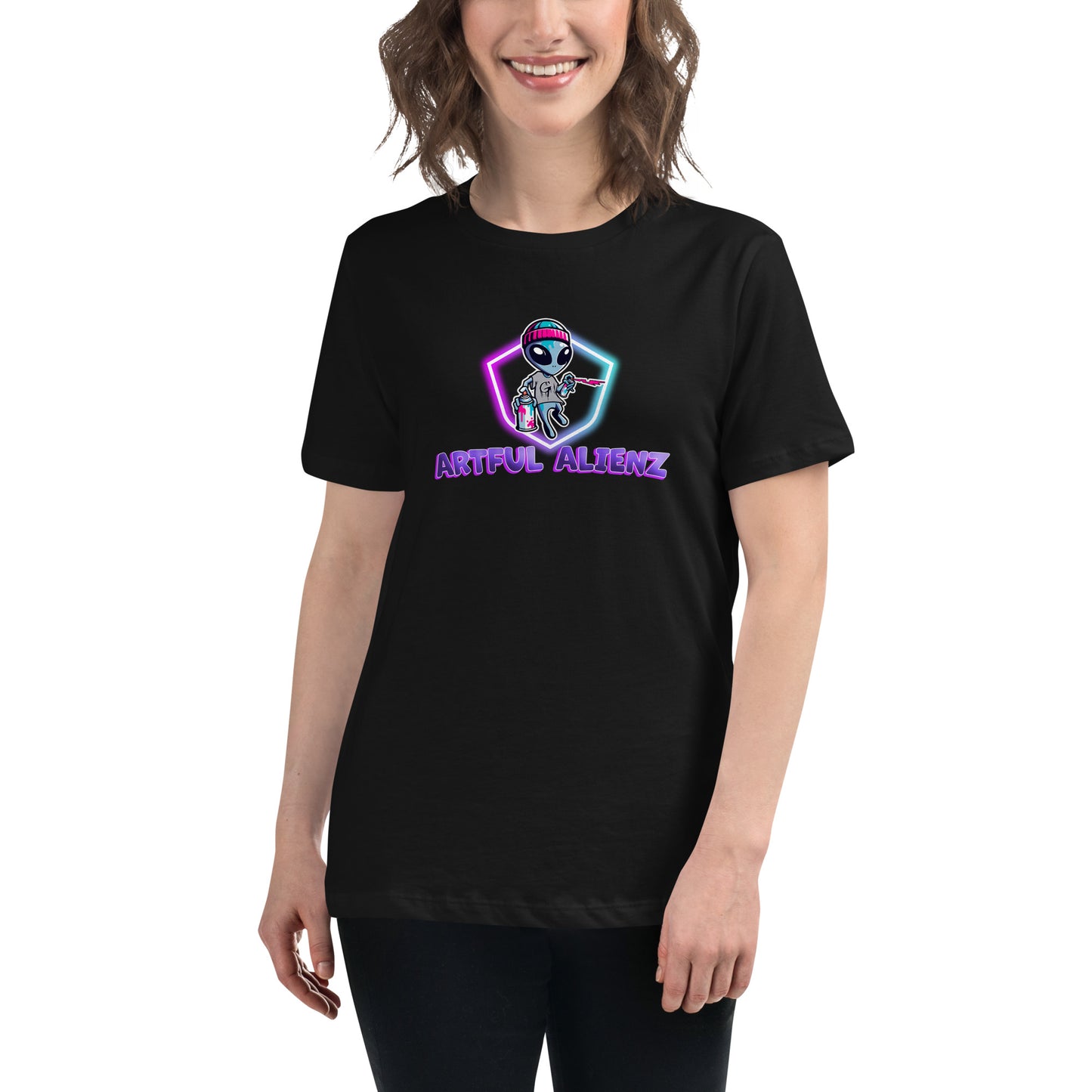 Artful Alienz logo Women's Relaxed T-Shirt