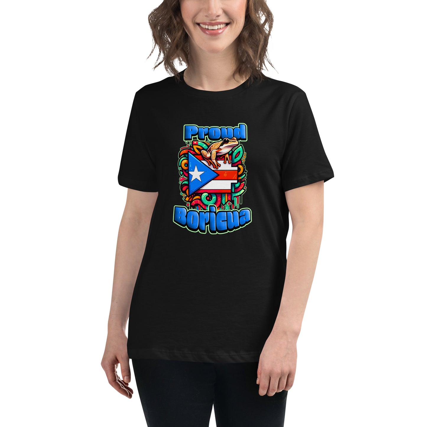 Graffytees Proud Boricua Women's Relaxed T-Shirt