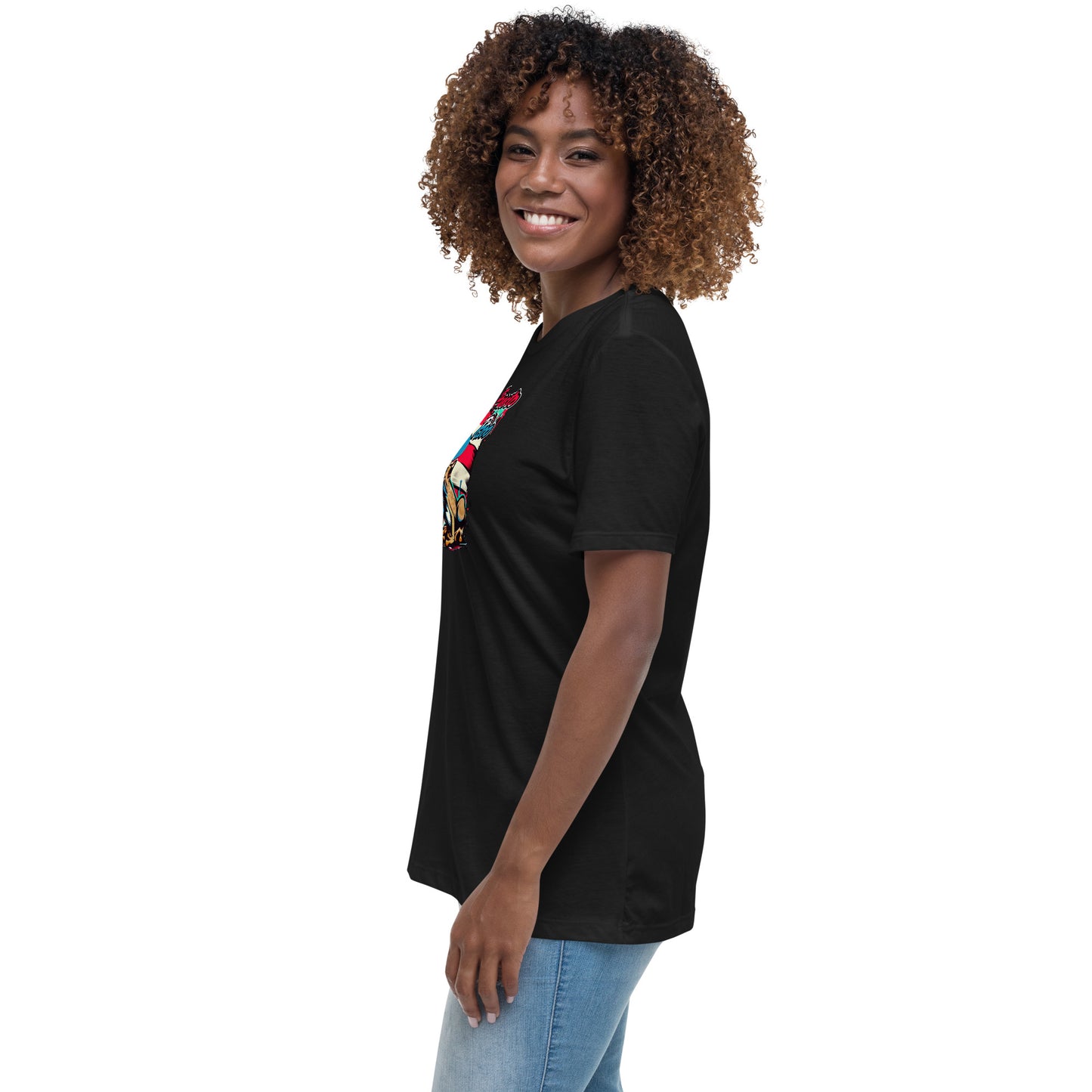 Graffytees Puerto Rico flag and Coqui Women's Relaxed T-Shirt