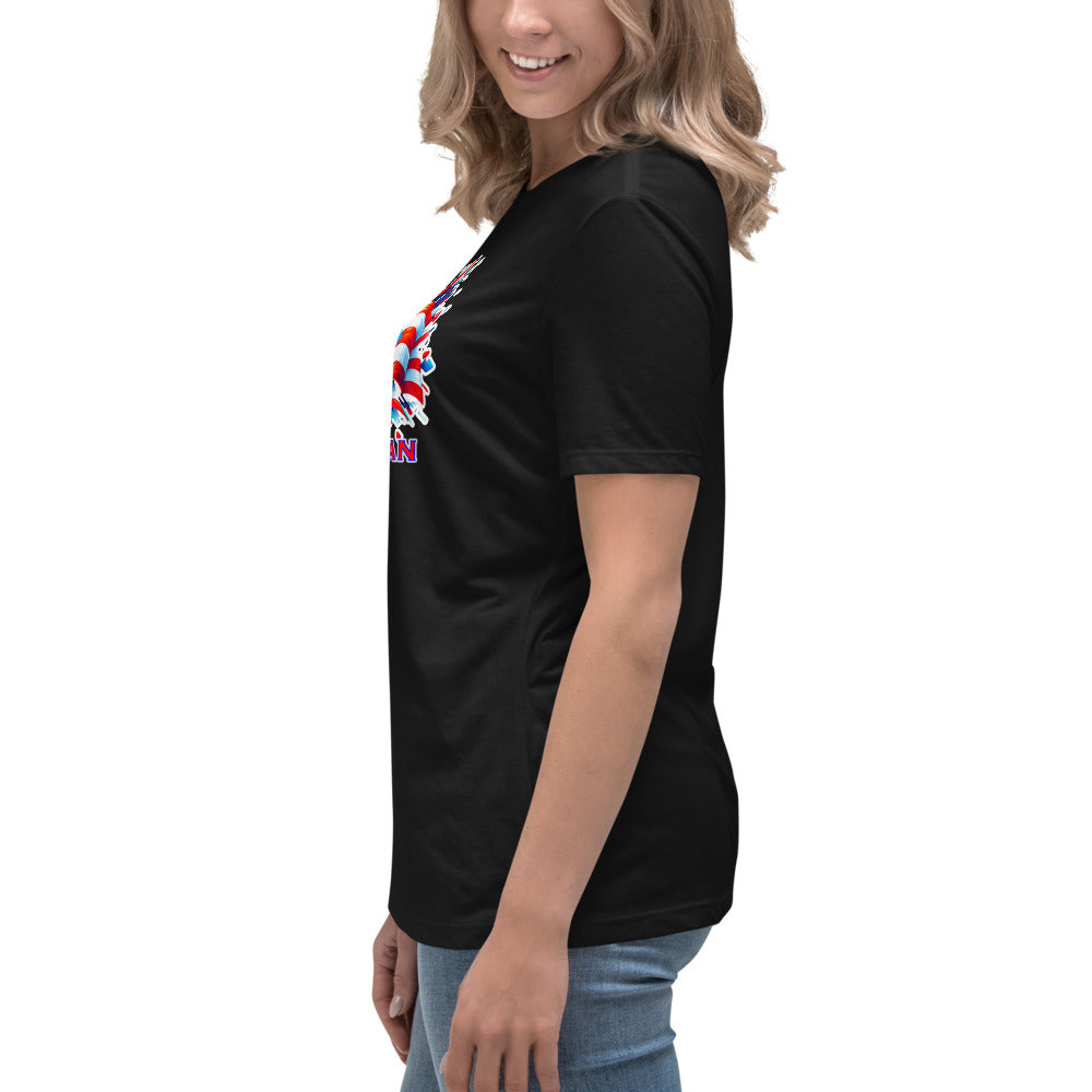 Graffytees AME-RICAN flags US-PR Women's Relaxed T-Shirt