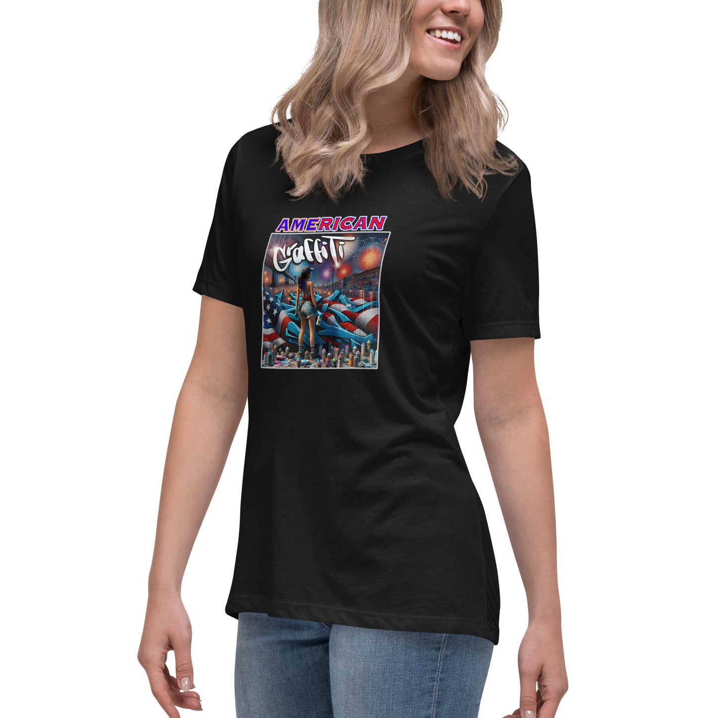 Graffytees American Graffiti Women's Relaxed T-Shirt