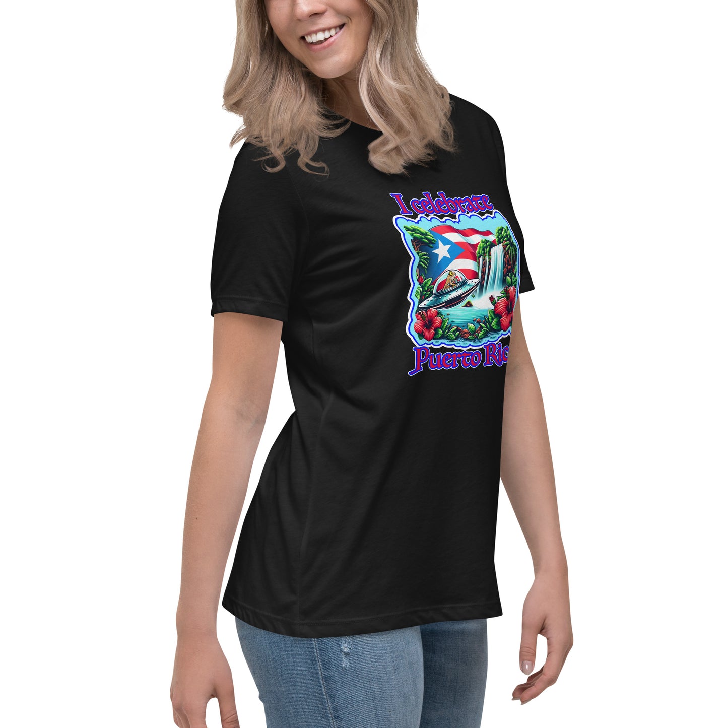 Graffytees I celebrate Puerto Rico Women's Relaxed T-Shirt